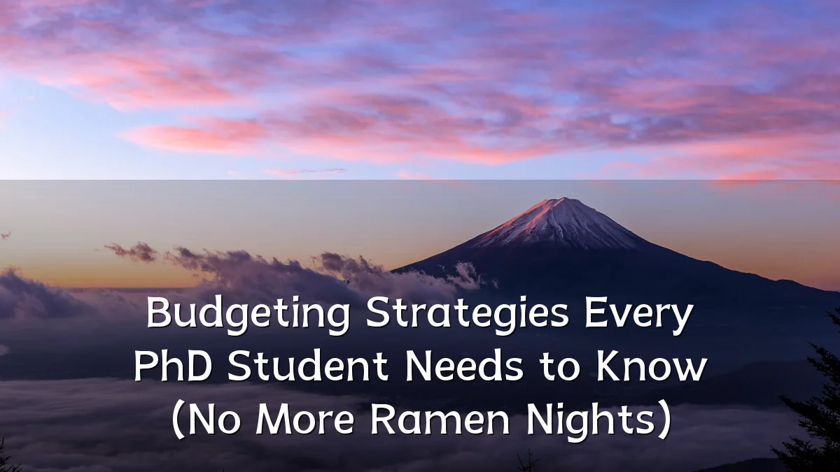 Budgeting Strategies Every PhD Student Needs to Know (No More Ramen Nights)