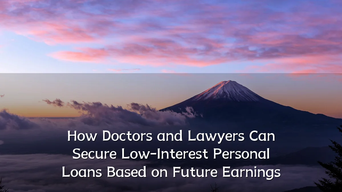 How Doctors and Lawyers Can Secure Low-Interest Personal Loans Based on Future Earnings