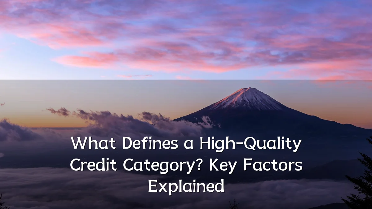 What Defines a High-Quality Credit Category? Key Factors Explained